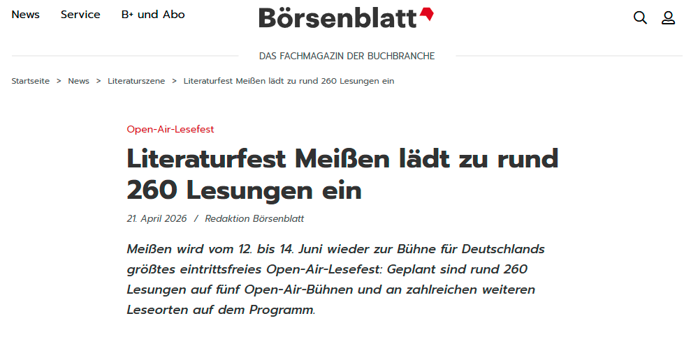 Börsenblatt vom 21. April 2026